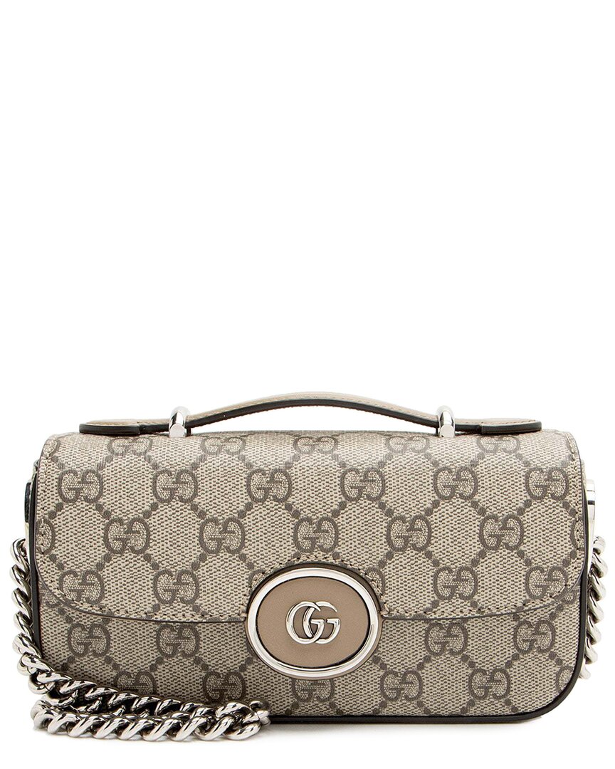 Gucci Brown Gg Supreme Canvas Petite Gg Mini Shoulder Bag (authentic Pre-loved)