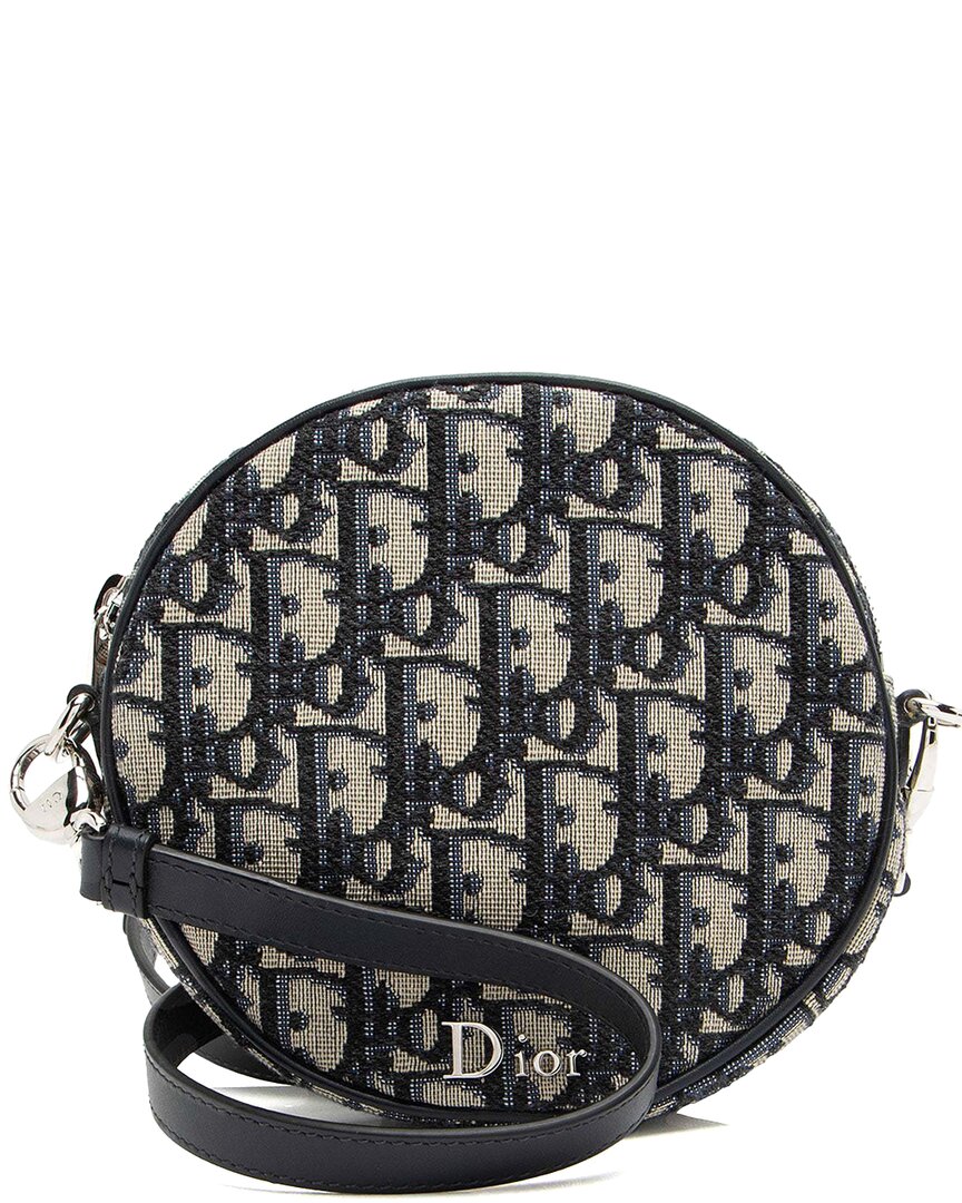 Dior Blue Canvas Oblique Baby Ball Shoulder Bag (authentic Pre-loved)