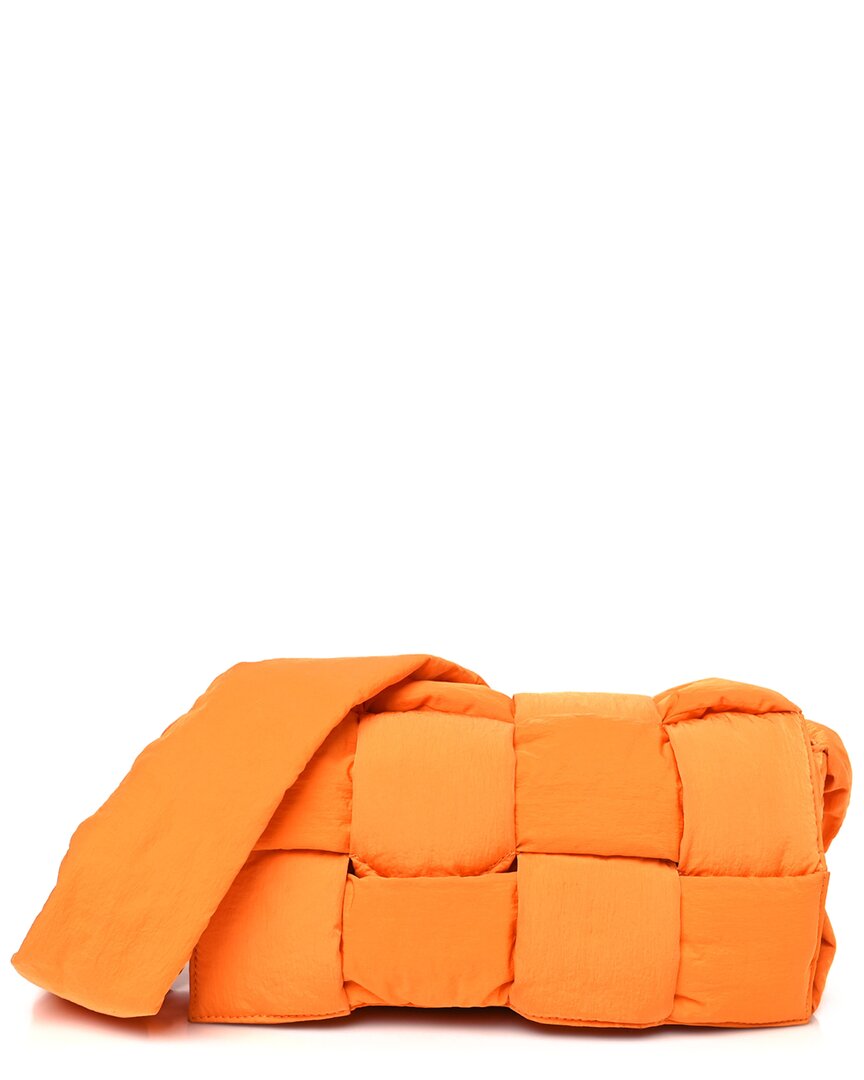 Bottega Veneta Orange Intrecciato Nylon Padded Tech Cassette Bag (authentic  Pre-loved)
