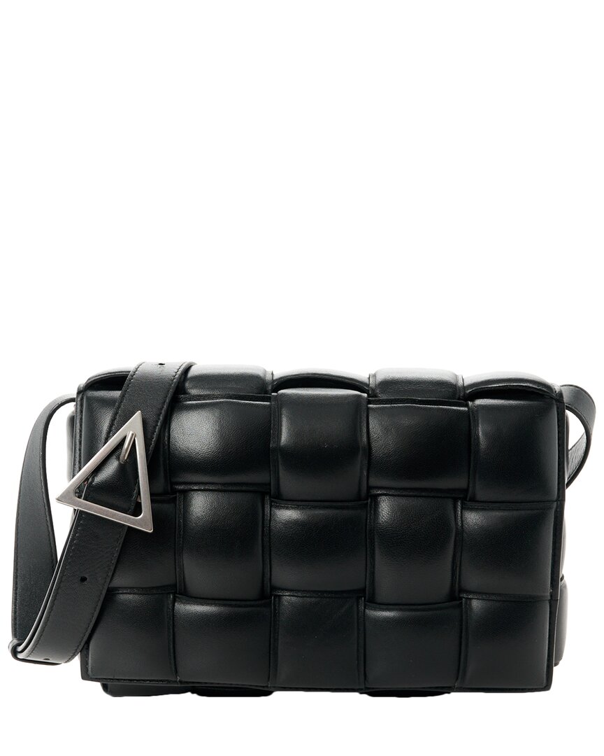 Bottega Veneta Black Nappa Maxi Intreccio Leather Padded Cassette Crossbody  Bag (authentic Pre-love