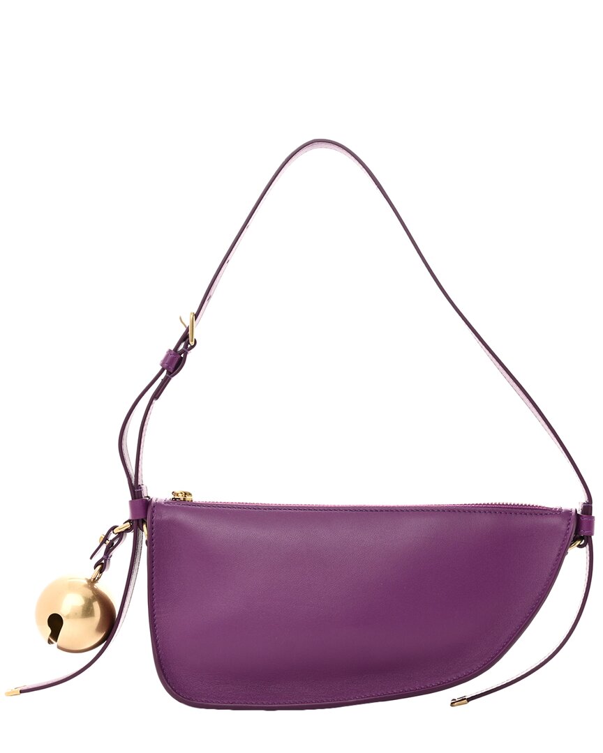 Burberry Ekd Nappa Leather Mini Sheild Sling Bag In Purple
