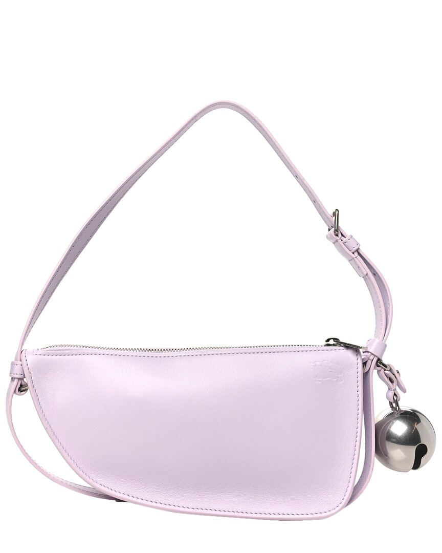 Burberry Haze Calfskin Leather Mini Shield Sling Bag (authentic Pre-loved) In Purple