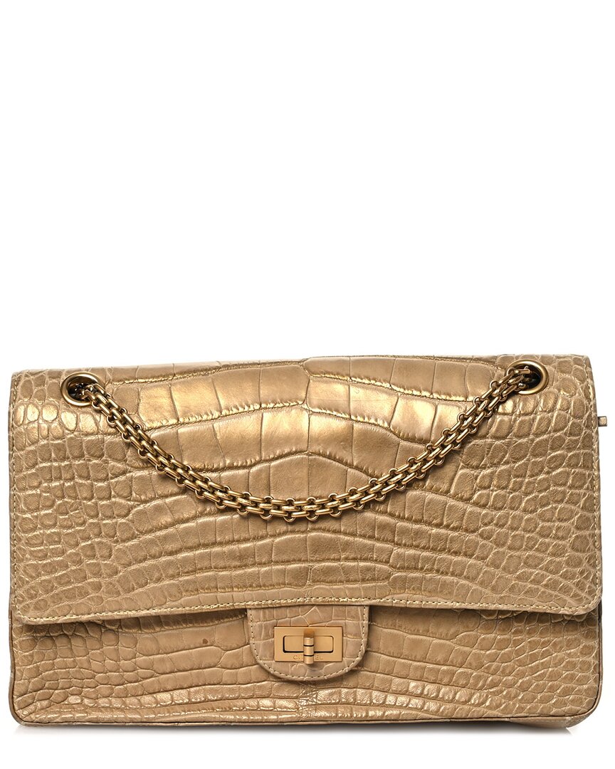 Pre-owned Chanel Gold Alligator 2.55 Reissue 226 Flap (authentic Pre-loved)