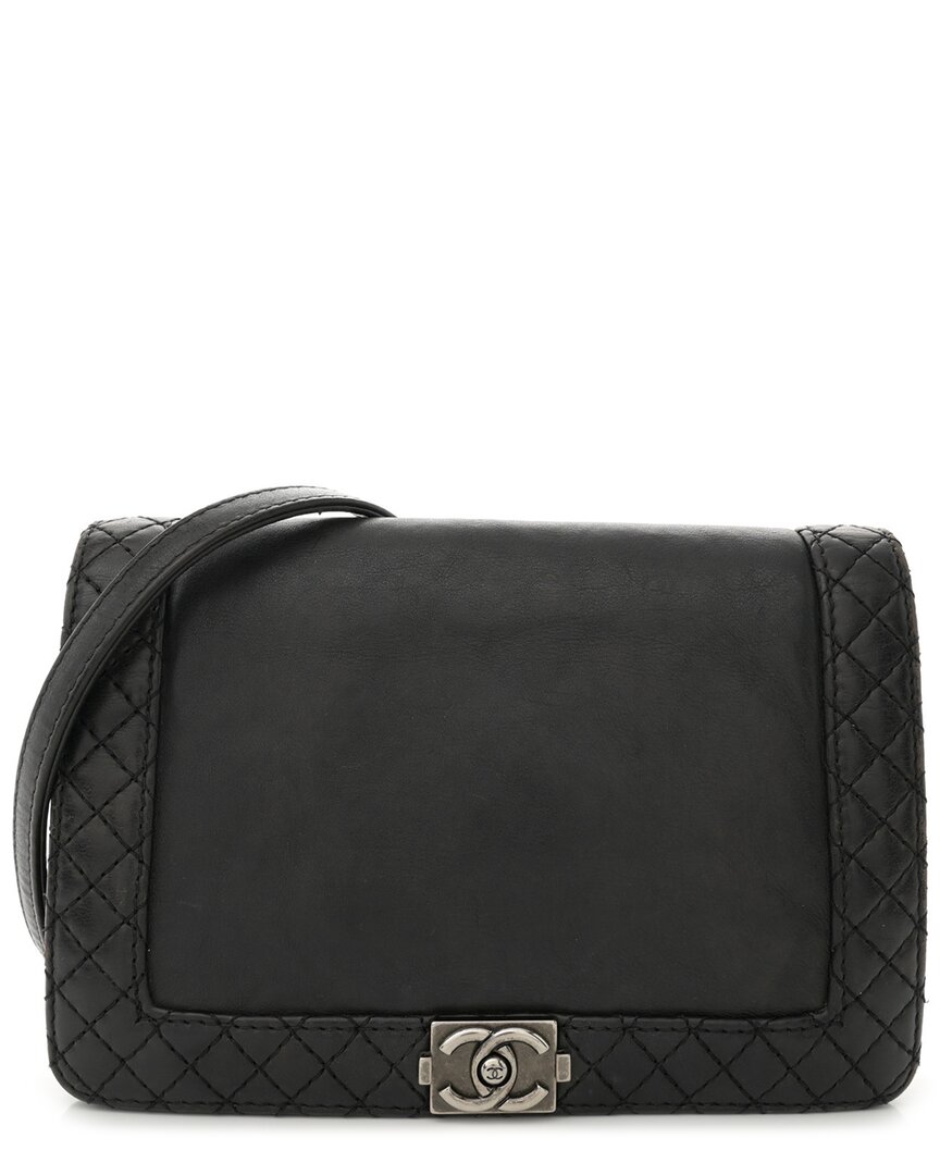 CHANEL Pre-owned Black Snakeskin Small Boy Reverso Flap (authentic Pre-loved)