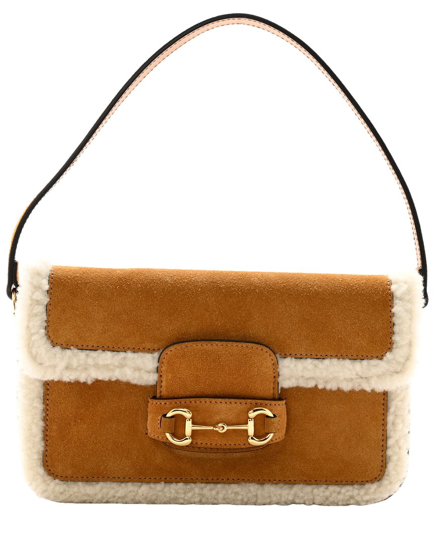 Gucci Honey Milk Beige Suede Horsebit Mini 1955 Shoulder Bag (authentic Pre-  Loved)
