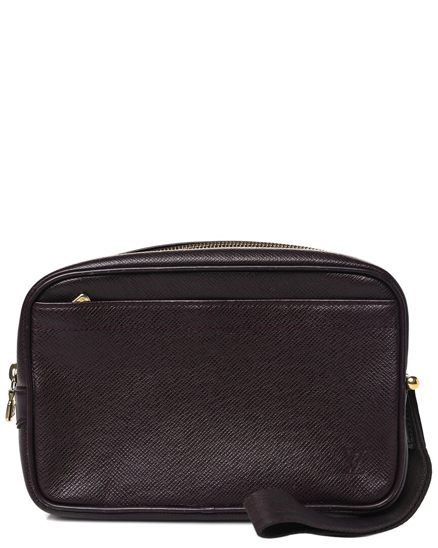 Pre-owned Louis Vuitton Acajou Taigarama Leather Kaluga Toiletry Pouch (authentic Pre- Loved)