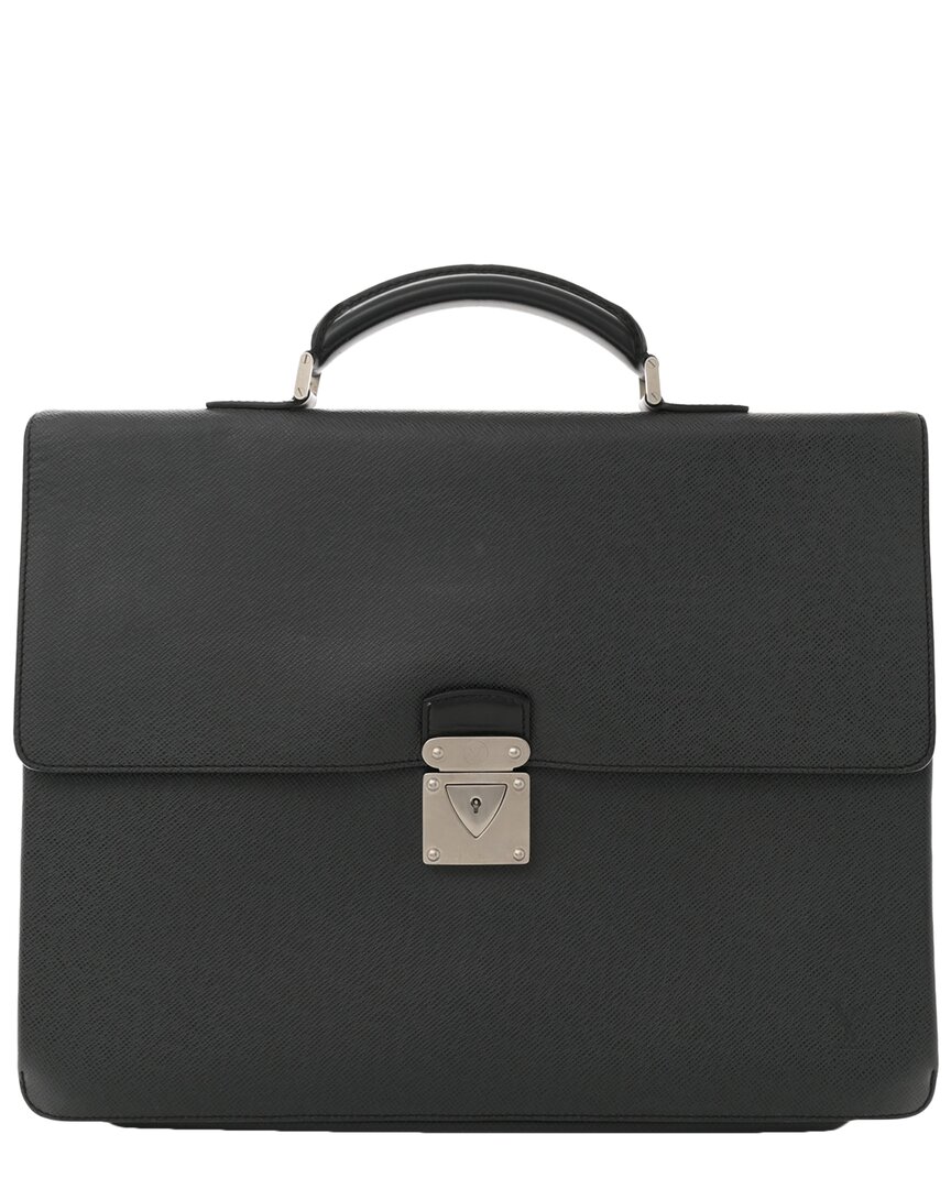 Pre-owned Louis Vuitton Black Taiga Leather Neo Robusto 2 Compartment Briefcase  (authentic Pre-loved)