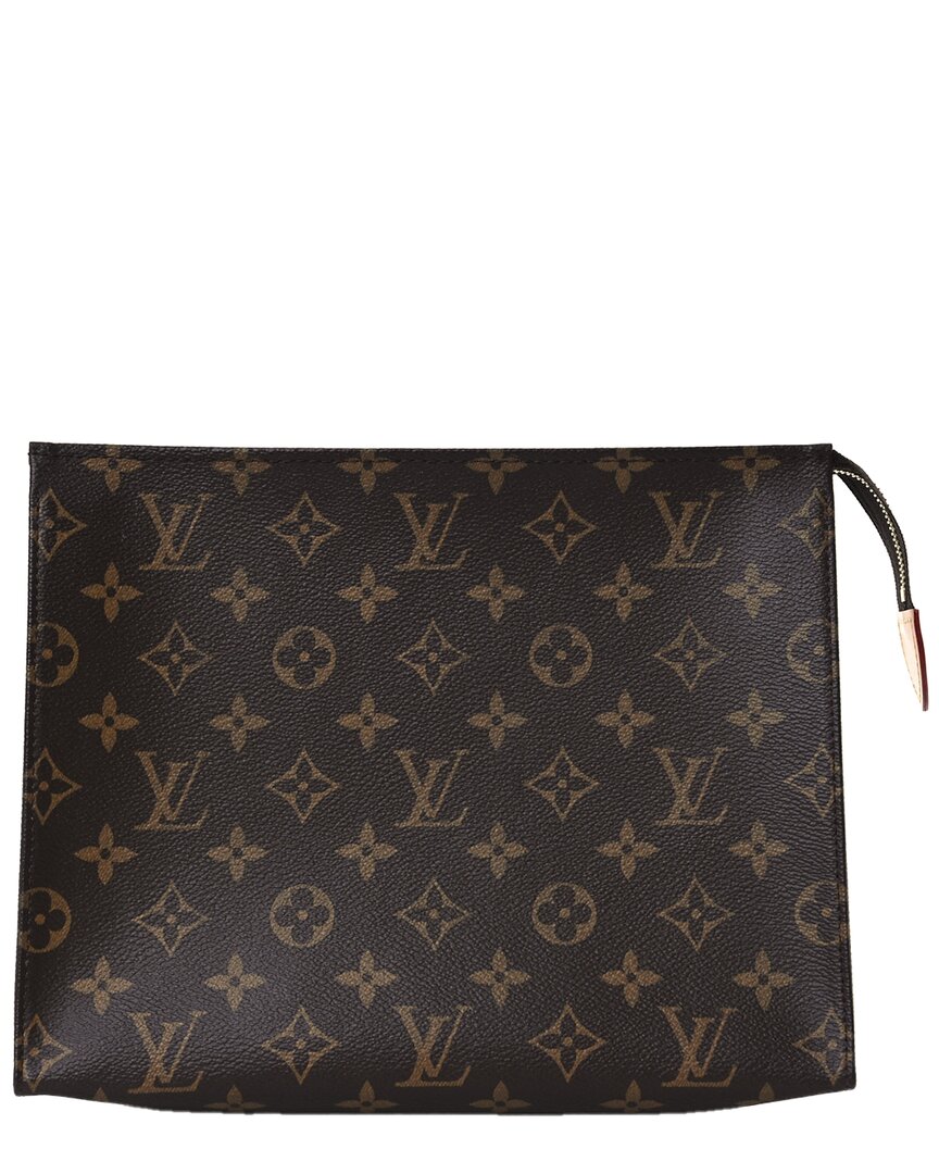 Pre-owned Louis Vuitton Brown Monogram Coated Canvas Toiletry Pouch 26 (authentic Pre-  Loved)