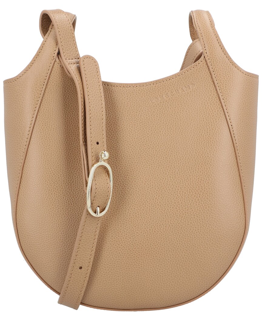 Longchamp Le Foulonné Leather Crossbody In Brown