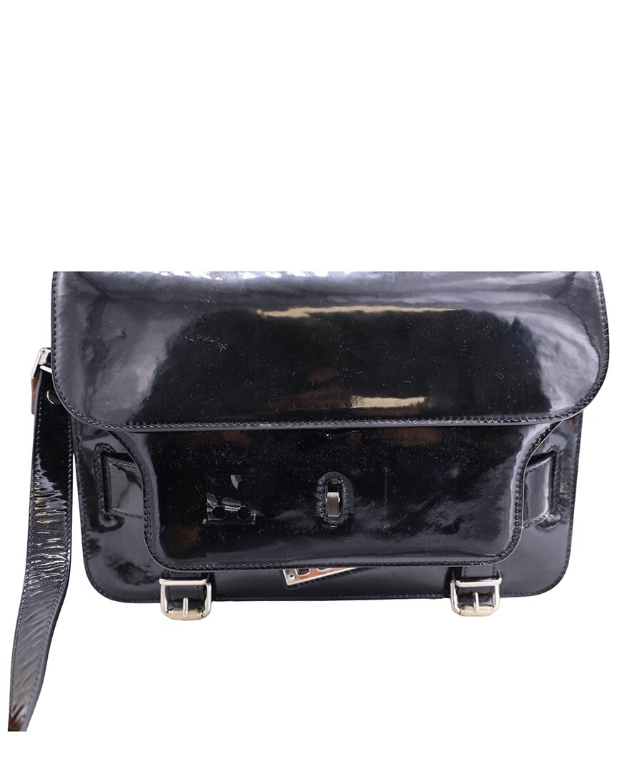 Proenza Schouler Black Patent Leather Ps11 Classic Shoulder Bag (authentic  Pre-loved) In Black