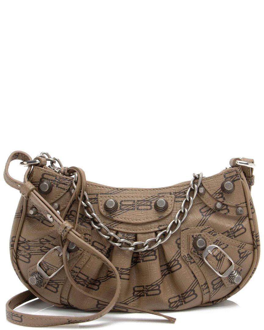 Balenciaga Black Bb Monogram Canvas Le Cagole Mini Crossbody (authentic Pre-loved)