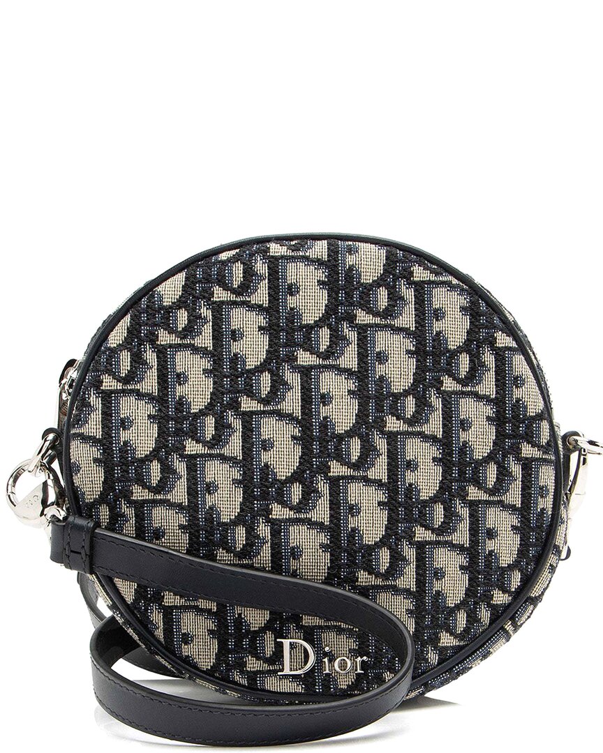 Dior Blue Oblique Canvas Baby Ball Shoulder Bag (authentic Pre-loved) In Blue