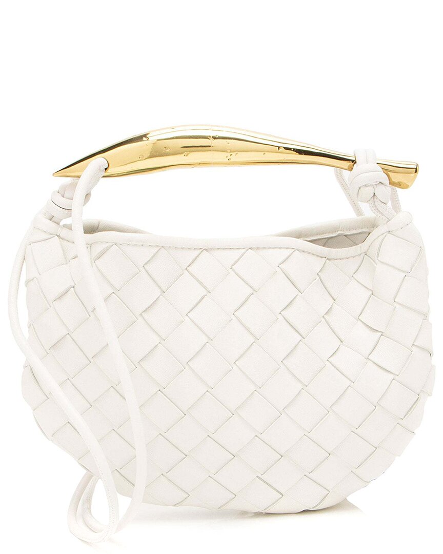 Bottega Veneta White Intrecciato Leather Baby Sardine Bag (authentic Pre-loved)