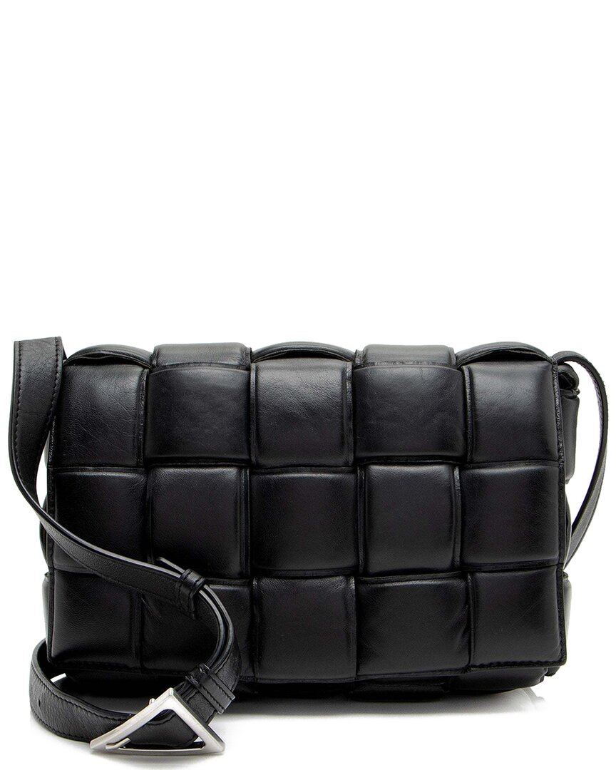 Bottega Veneta Black Puffed Leather Cassette Crossbody (authentic Pre-loved)