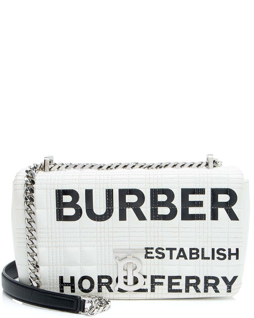 Burberry Black Quilted Leather Horseferry Tb Shoulder Bag (authentic Pre-loved)