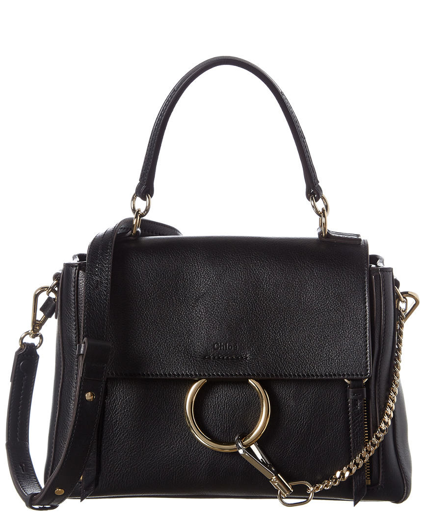 Chloe Faye Day Small Leather Shoulder Bag Women's Black | eBay