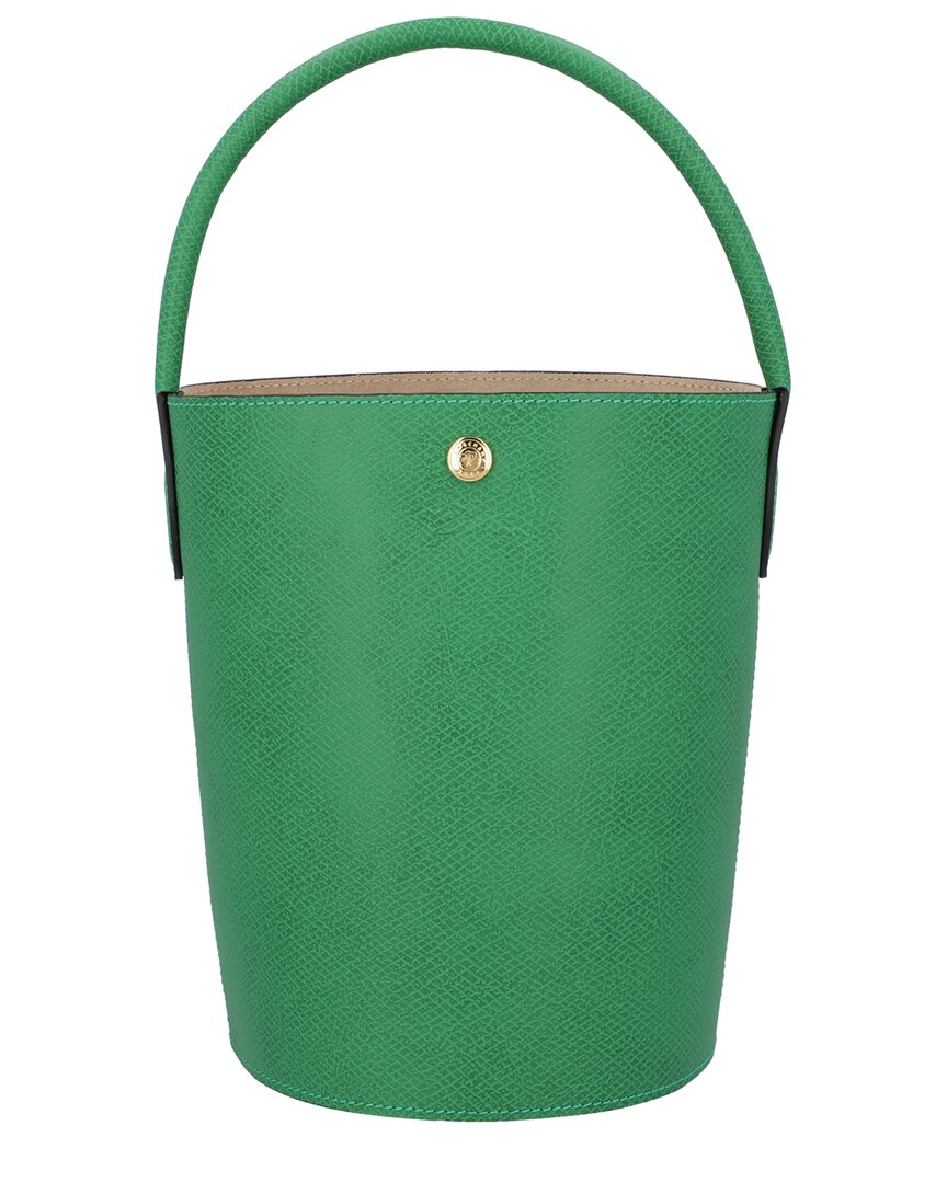 Longchamp pure Small Leather Top Handle Bucket Bag