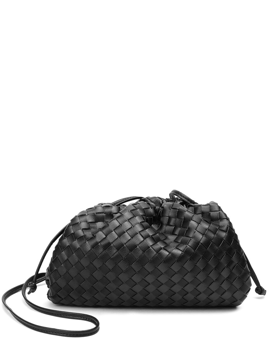 Tiffany & Fred Woven Leather Pouch In Black