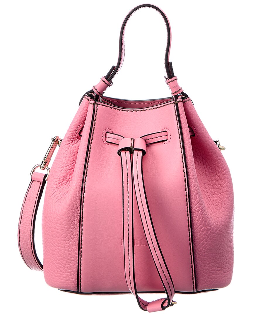 Furla Miastella Mini Leather Bucket Bag In Pink