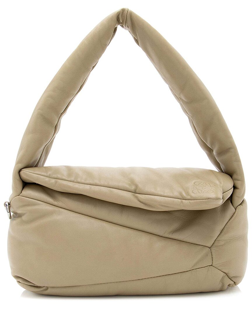Loewe Brown Leather Puffer Puzzle Shoulder Bag (authentic Pre-loved)