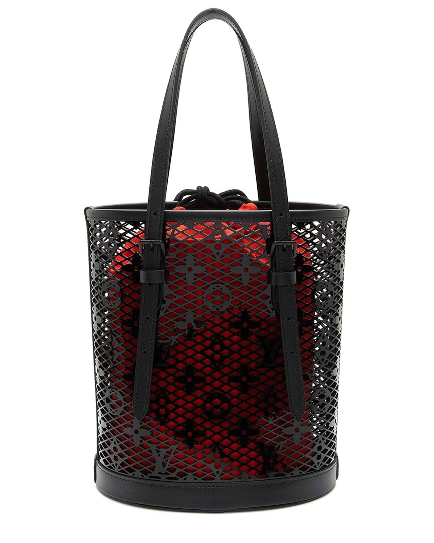 Pre-owned Louis Vuitton Black Calfskin Monogram Lace Pm (authentic Pre-loved)