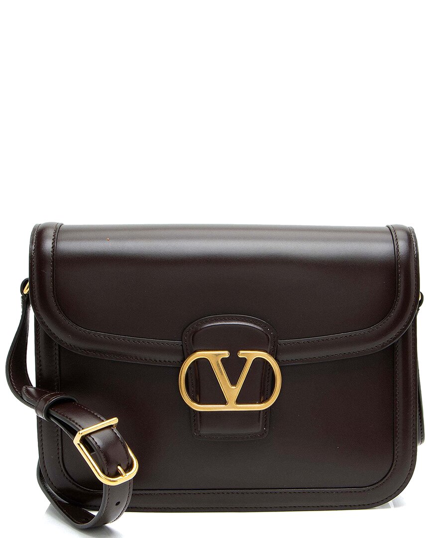 Valentino 9 To 5 Flap Leather Saddle Shoulder Bag