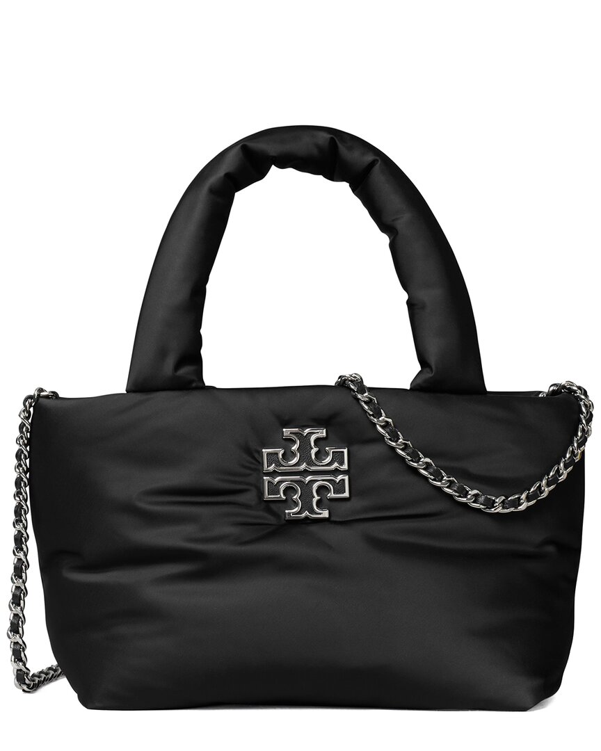 Tory Burch Britten Mini Nylon Puffy Tote In Black