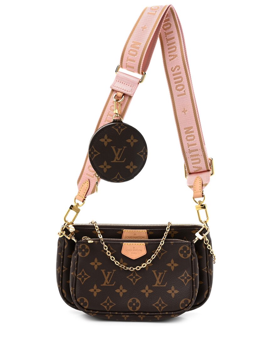 Pre-owned Louis Vuitton Pink Monogram Coated Canvas Multi Pochette Accessories  (authentic Pre-loved)