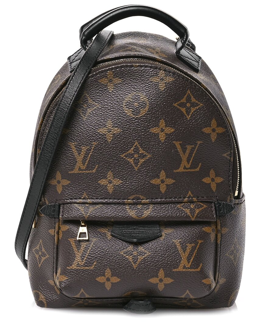 Pre-owned Louis Vuitton Brown Monogram Coated Canvas Palm Springs Backpack Pm (authentic  Pre-loved)