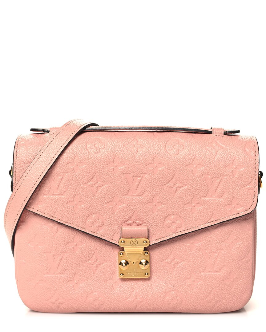 Pre-owned Louis Vuitton Rose Poudre Monogram Empreinte Leather Pochette Metis (authentic  Pre-loved)