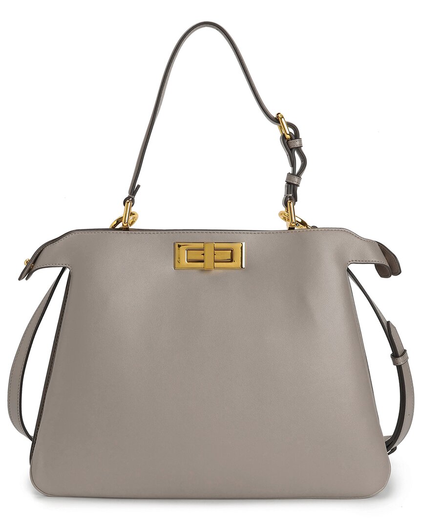 Tiffany & Fred Paris Structured Leather Top-handle Satchel In Gray