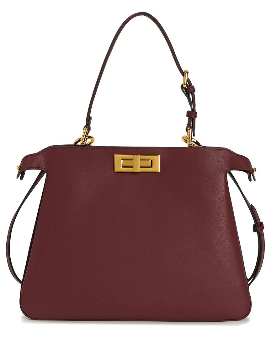 Tiffany & Fred Paris Structured Leather Top-handle Satchel In Red
