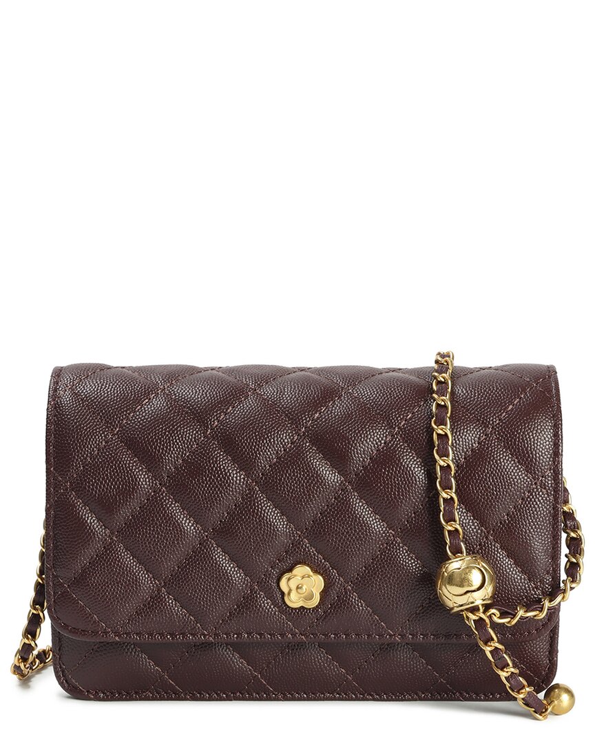 Tiffany & Fred Paris Quilted Leather Crossbody In Red