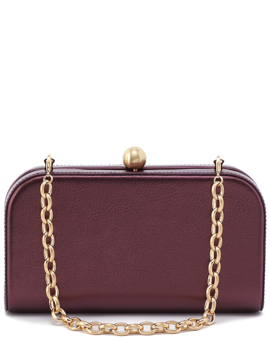 Hobo Lauren Leather Minaudiere In Purple