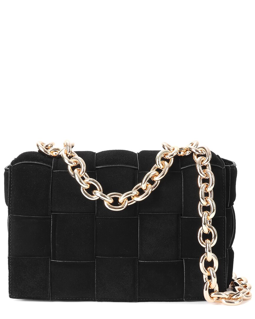Tiffany & Fred Paris Suede Shoulder Bag In Black