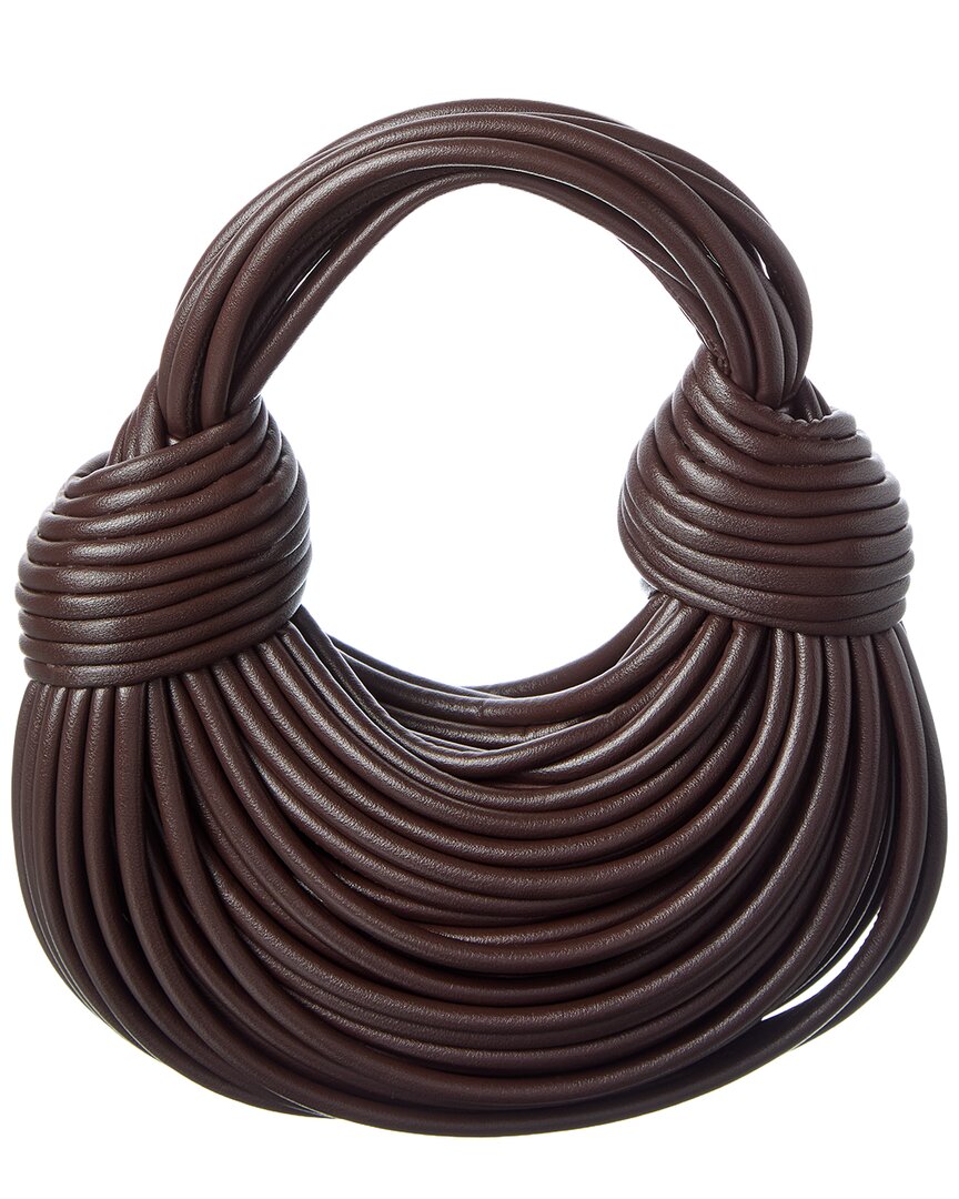 Tiffany & Fred Paris Smooth Leather String Satchel In Brown