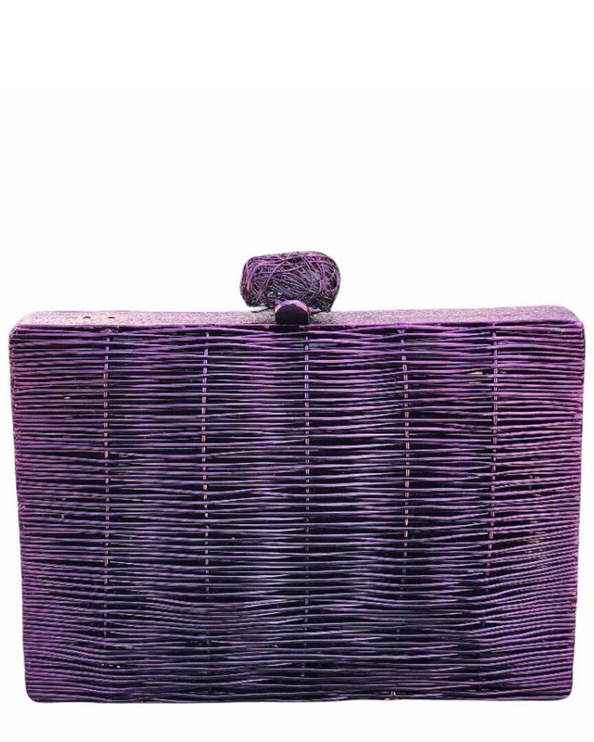 Tiramisu Purple Sand Beach Minaudiere Box Clutch