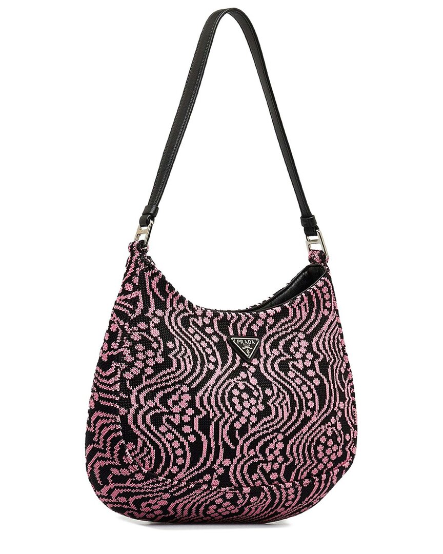 Prada Pink Wool/hair Cleo Bag (authentic Pre-loved) In Multi