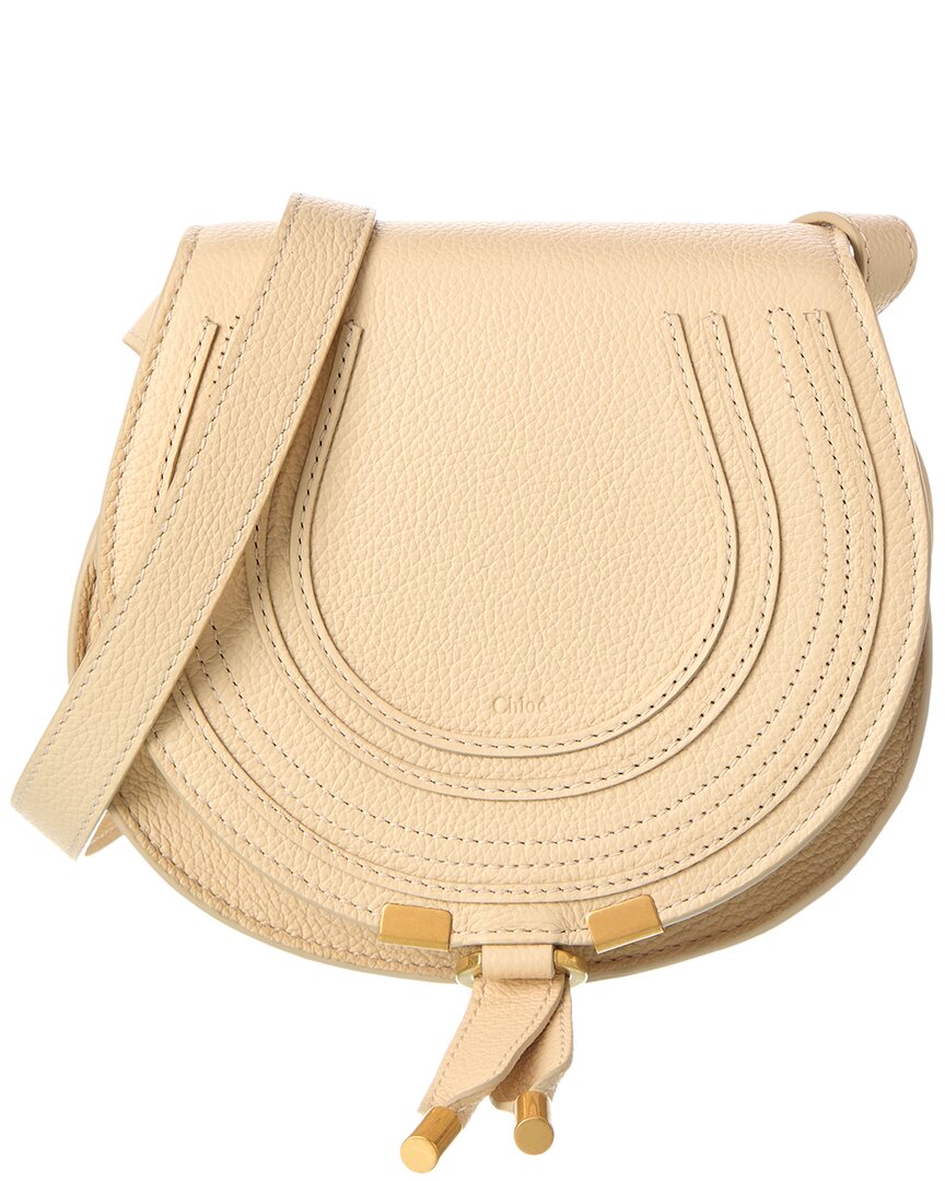 Chloé Chloe Marcie Small Leather Saddle Bag In Brown