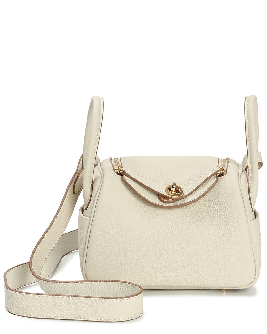 Tiffany & Fred Paris Mini Leather Satchel In White