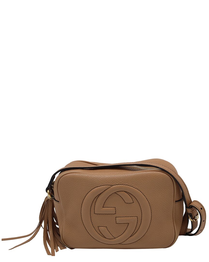 Gucci Brown Sheep Leather Soho Disco Shoulder Bag (authentic Pre-loved) In Brown