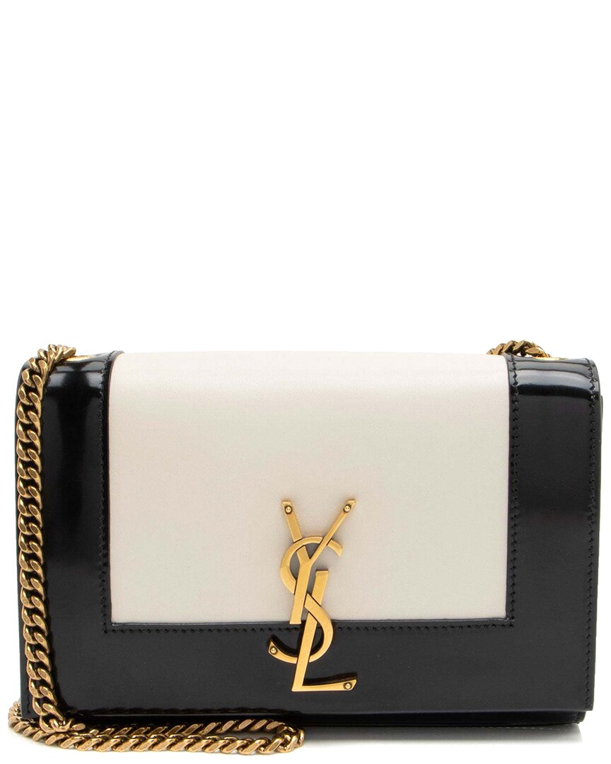 Saint Laurent Black Leather Bicolor Kate Small Shoulder Bag (authentic Pre-  Loved)