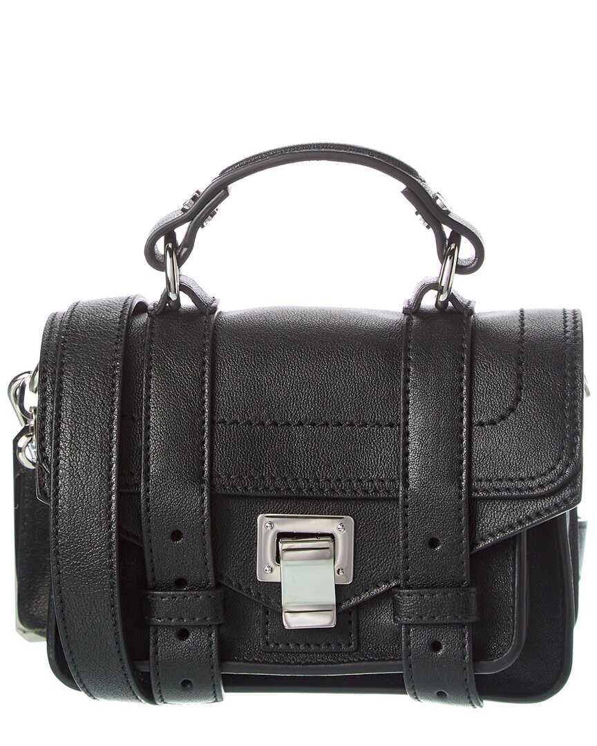 Proenza Schouler Ps1 Micro Leather Shoulder Bag In Black