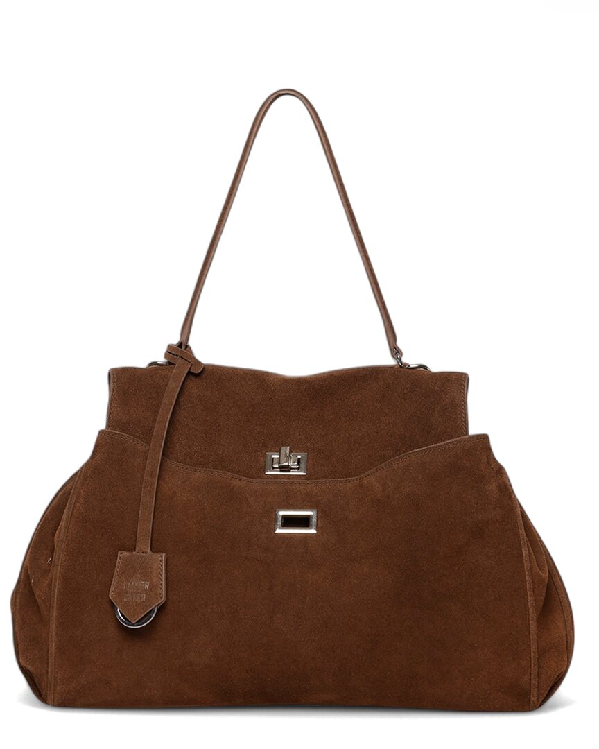 Walter Baker Billie Suede Satchel In Brown