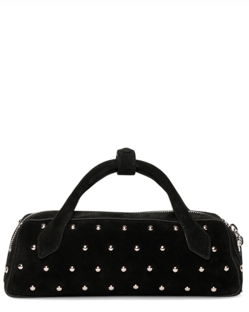 Walter Baker Delilah Mini Suede Stud Satchel In Black