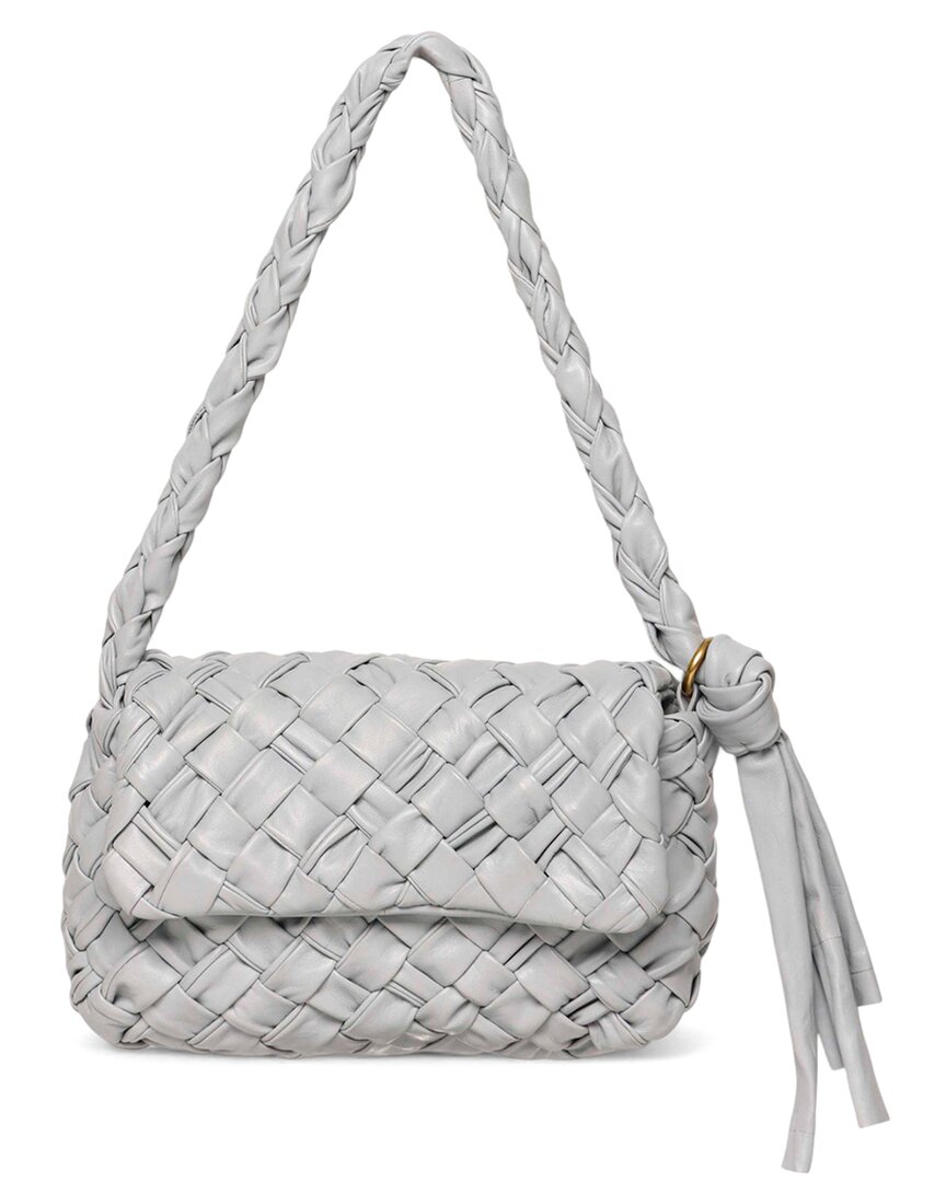 Walter Baker Halston Woven Flap Shoulder Bag In Gray
