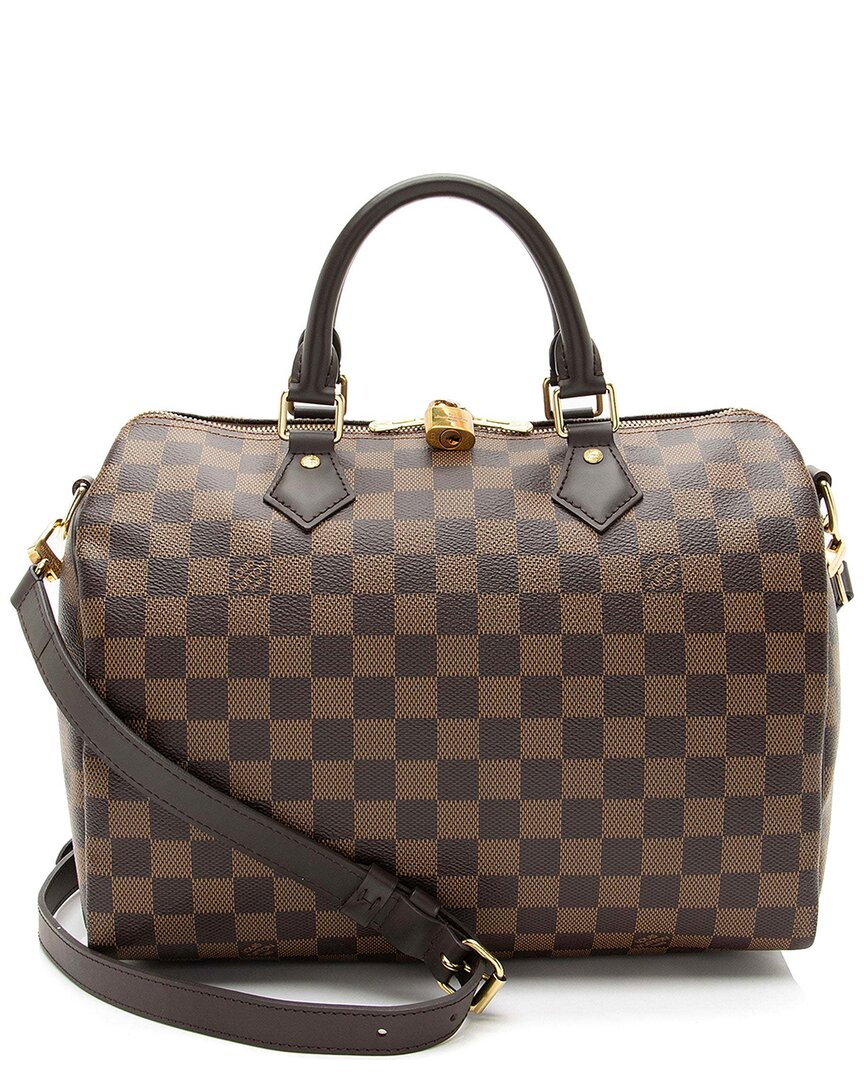 Pre-owned Louis Vuitton Brown Damier Ebene Speedy Bandouliere 30 (authentic Pre-loved)