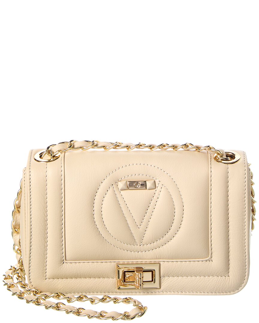 Valentino By Mario Valentino Beatriz Leather Shoulder Bag In White