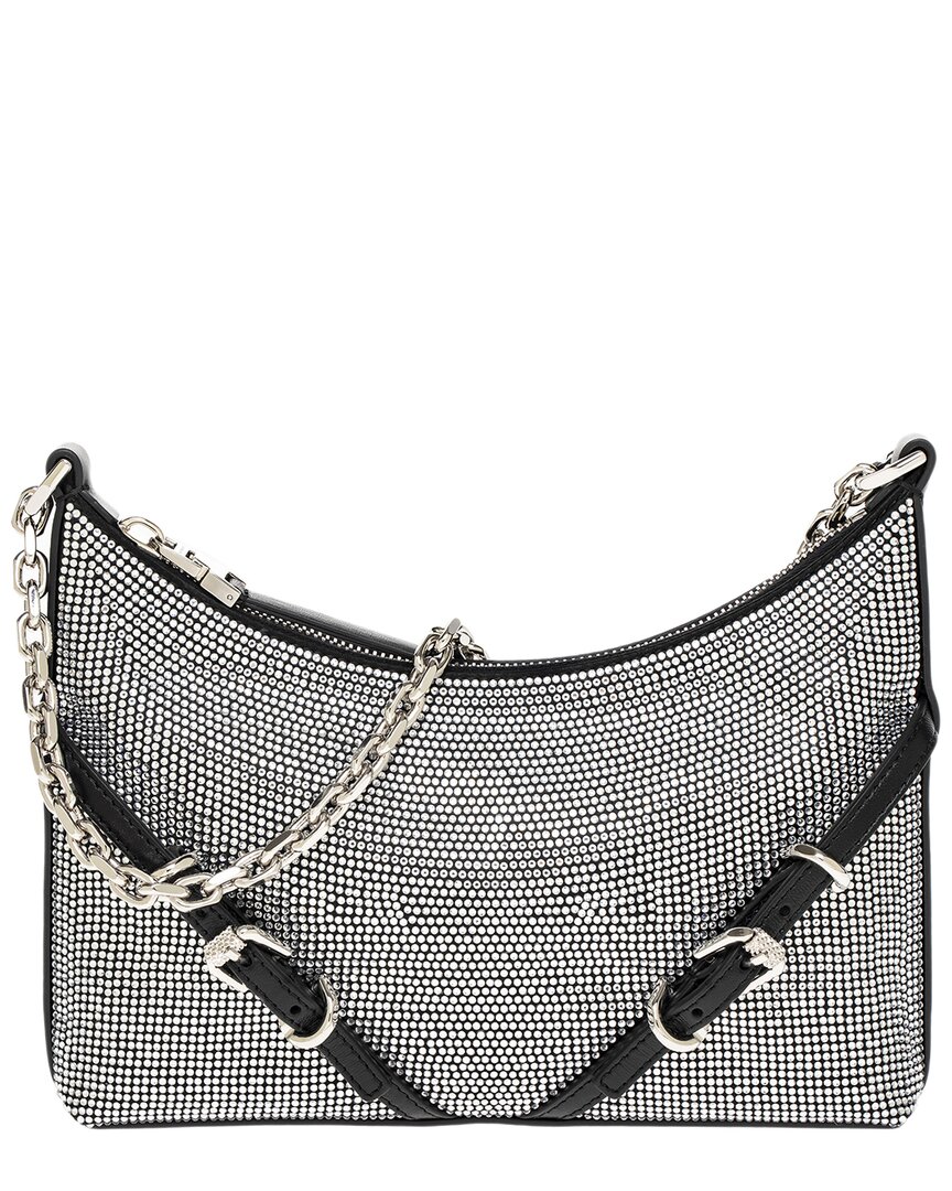 Givenchy Voyou Party Leather-trim Crossbody In Black