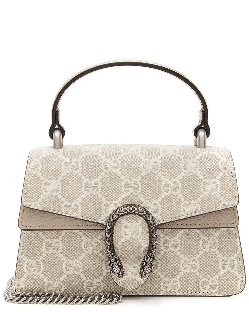 Gucci Brown Gg Supreme Dionysus Super Mini Top Handle (authentic Pre-loved)